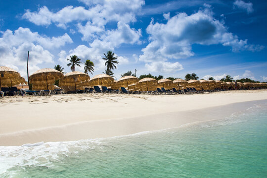 Mullet bay beach in St. Maarten, Netherlands