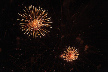 fireworks close-up at night
