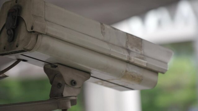 Closed circuit camera above the street in downtown Bangkok, Thailand 4
