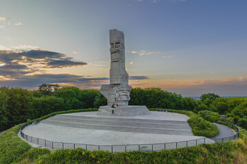 Westerplatte Monument on a summer day at sunset, Gdansk, Poland.