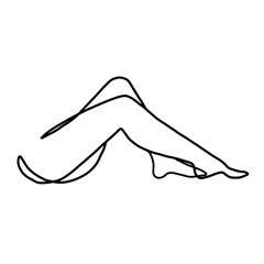 Woman legs continuous line