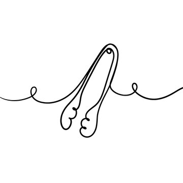 recommend clip art: Ice Tongs Line Art