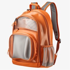School backpack isolated Illustration AI Generative.