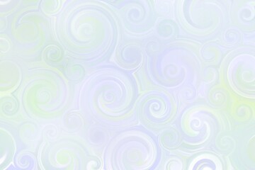 Spiral blending of purple and green, very soft tones, light background. Suitable for wellness theme, cosmetics etc.