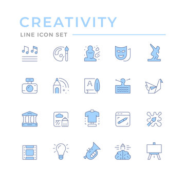 Set color icons of creativity