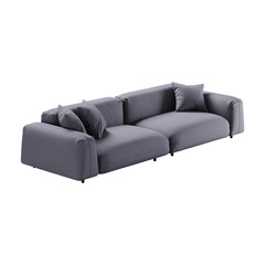 isolated furnitures in white background studio style from different categories like pouf, sofa,...