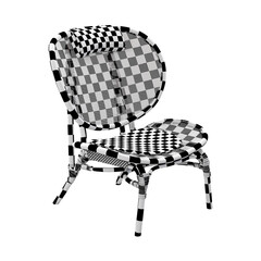 isolated furnitures in white background studio style from different categories like pouf, sofa, chair, armchair etc.