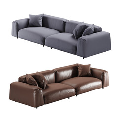 isolated furnitures in white background studio style from different categories like pouf, sofa, chair, armchair etc.