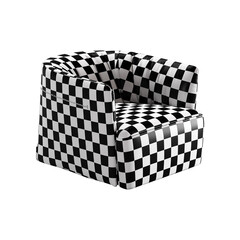 isolated furnitures in white background studio style from different categories like pouf, sofa, chair, armchair etc.