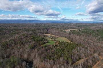 Fototapeta premium Drone photo that shows 80 acres of land