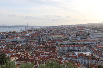 Fototapeta premium Vue panoramique de Lisbonne, Portugal