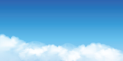 Blue Sky With Clouds Vector Background