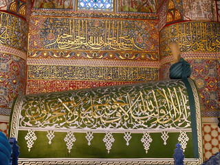 Cenotaphs and tombs of Mevlana and family in Konya