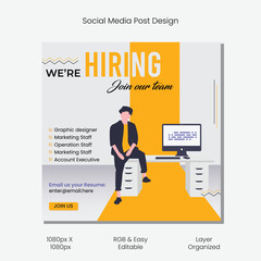 We are Hiring Social Media Post design for Facebook Instagram Web Banner Corporate