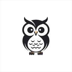 Fototapeta premium owl logo, cute owl logo vector