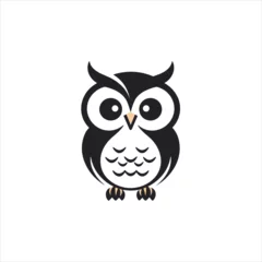 Selbstklebende Fototapeten owl logo, cute owl logo vector © Nugroho