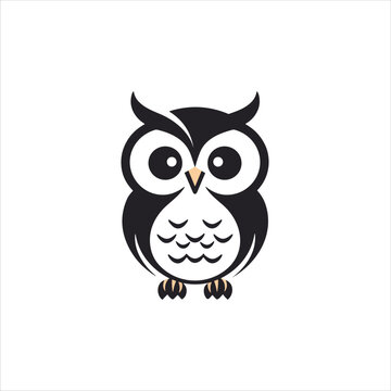 owl logo, cute owl logo vector