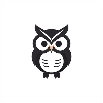 owl logo, cute owl logo vector