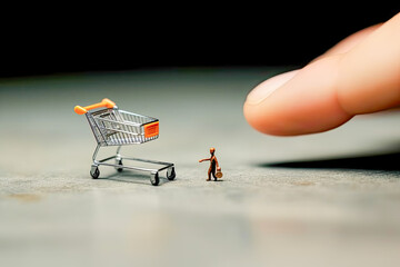 shopping cart in the supermarket