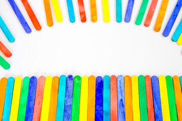 Abstract of colorful ice cream sticks for kids