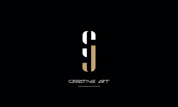 SJ, JS, S, J abstract letters logo monogram