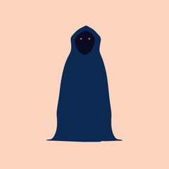 halloween ghost vector in minimal style