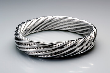 Naklejka premium Metal steel wires circle - bracelet