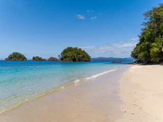 Fototapeta premium Canales de Afuera island beach, Coiba National Park, Panama, Central America - stock photo