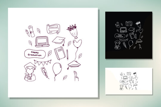 Cute Hand Drawn Doodle set illustration for Coloring