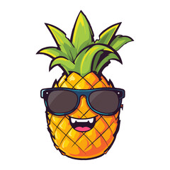 pineapple wearing sunglasses, Summer Pineapple