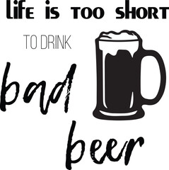 Beer Set hand-drawn Outline Doodles Vector Illustration with lettering. Sketchy beer pub elements collection for Octoberfest: glass, mug, hop, beer tap, snacks.