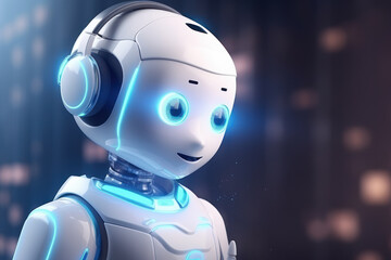 Modern design ai robot,New technologies of robotics. Generative AI