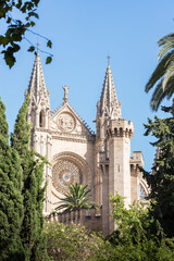 Fototapeta na wymiar Cathedral La Seu in Palma de Mallorca, Balearic island, Spain
