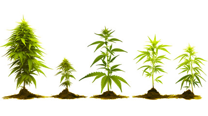 Fototapeta premium Cannabis hemp plant transparent png