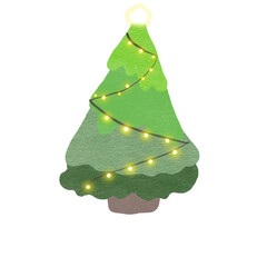 green christmas tree