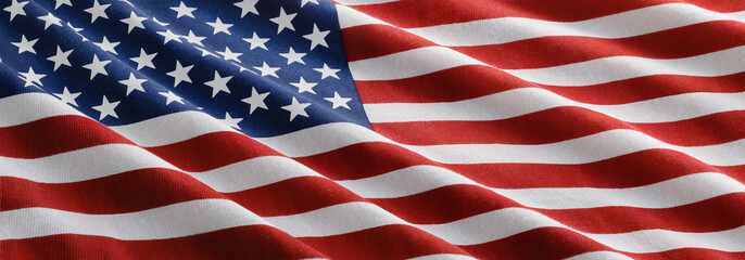 American Wave Flag Backgroun. USA