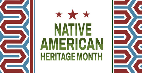 Obraz premium Native American Heritage Day background is a civil holiday observed on the day after Thanksgiving in the united states banner illustration