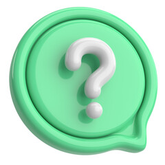 Question mark sign. 3D illustration.