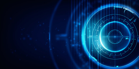 2d illustration Abstract futuristic electronic circuit technology background