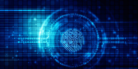 Fingerprint Scanning Technology Concept 2d Illustration
