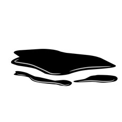 Puddle liquid cartoon illustration