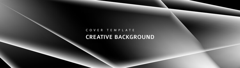 Abstract black, white and gray triangle overlaying layer background. Modern style. You can use for advertising, poster, template, business presentation. Vector