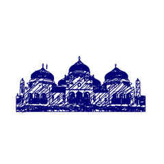 sketch of a mosque image with a transparent background