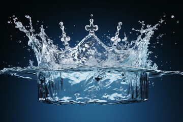 Crown water Liquid splash transparent