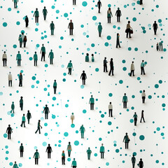 Digital network connectivity seamless repeat pattern, business networking presentation theme
