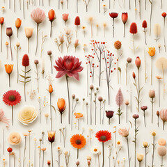 Floral seamless repeat simple pattern
