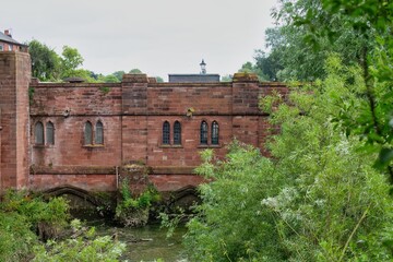 old bridge over river