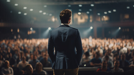 Engaged Audience in a Conference Hall: Captivating Lecture by Male Speaker on Business and Entrepreneurship.
Generative AI