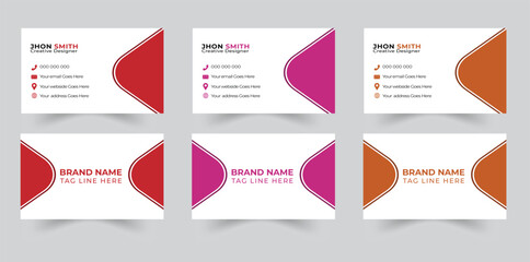 Business card design free Free vector elegant business card modern and clean professional business card template 