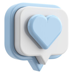 Like icon. Like button. 3D illustration.